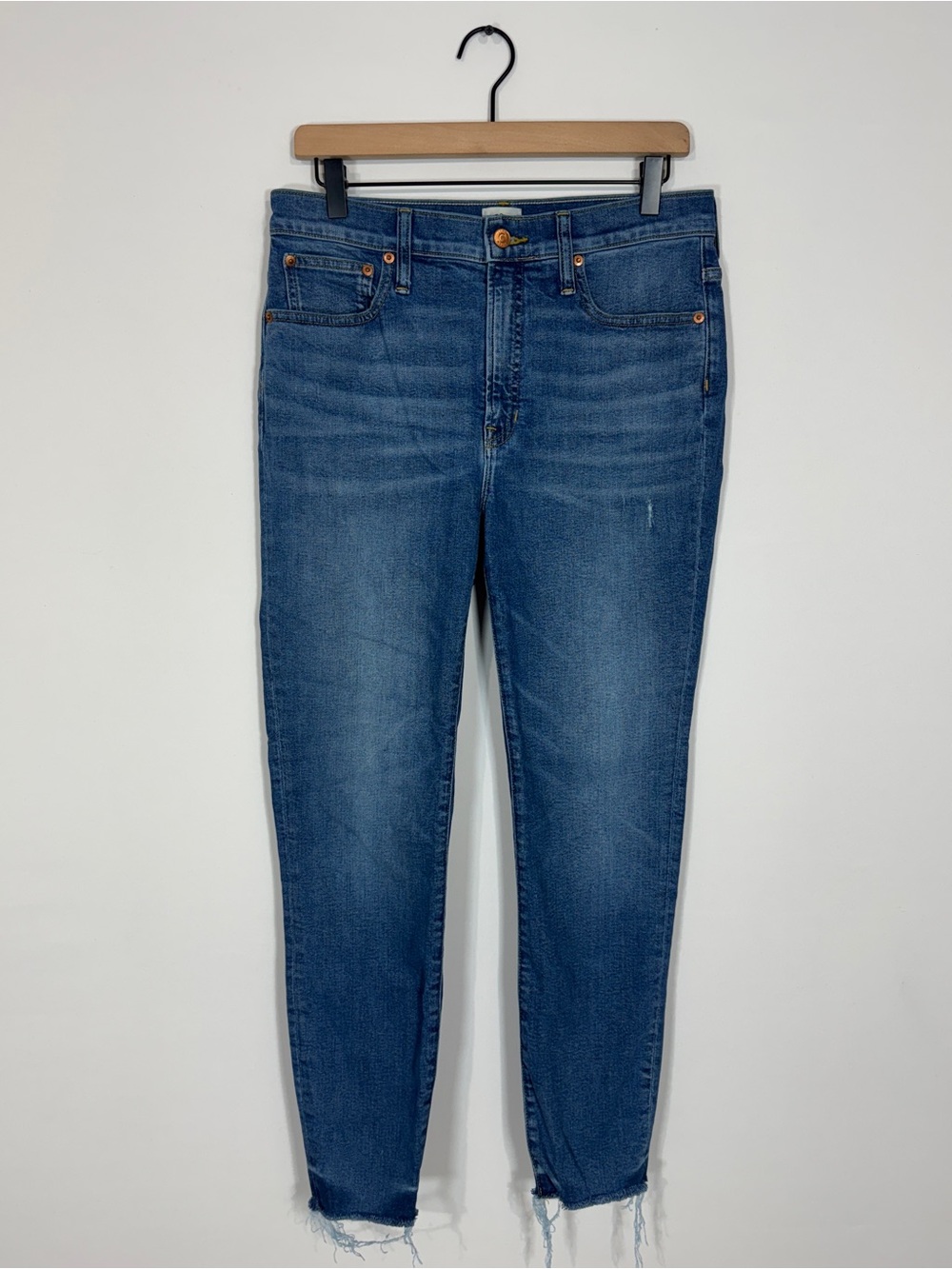 WJ10 {J. Crew} 10" Toothpick Saybrook Blue Wash Skinny Denim Jeans - Picture 7 of 7